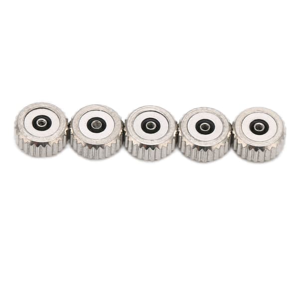 Klockkrona Reservdelar Silver Guld Stål Klockhuvud för Klockbytesaccessoarer 6mm Platt Hål