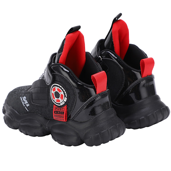 Børns Sports Sneakers Atletiske Sneakers Åndbare Sports Drenge Fritidssko til EfterårSort 30