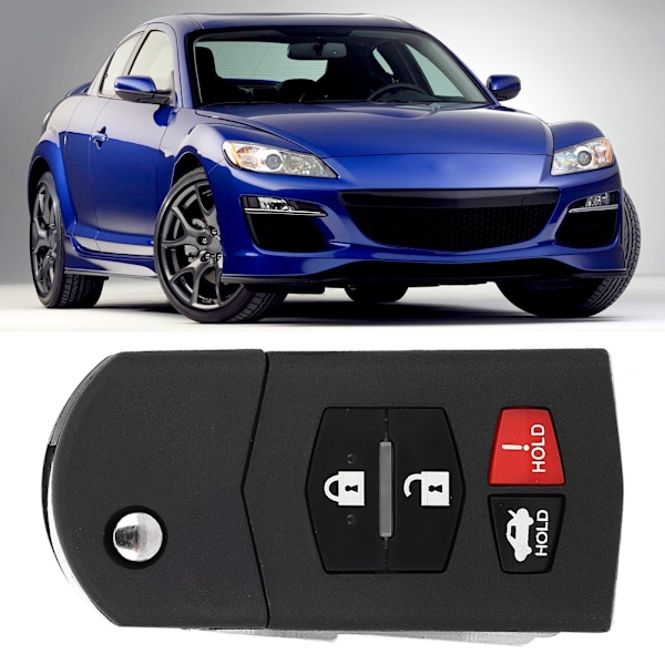 3 + 1 painikkeen taittuva kääntöavain kotelo kuori sopii Mazda 3 5 6 RX-8 CX-7 CX-9