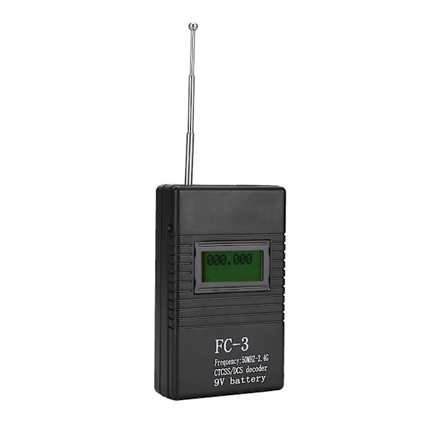 Bærbar Walkie Talkie RF Power Frequency Counter Meter Tester Decoder 50MHZ-2.4G