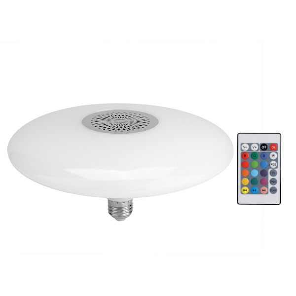 30W E27 RGBW LED-lamppu, kaukosäädin, Bluetooth-kaiutin, musiikkisoitin, AC85-260V