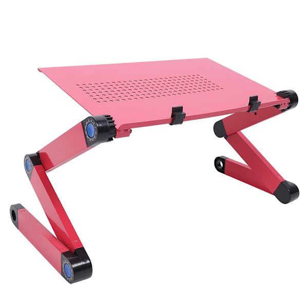 Aluminiumlegeringsseng Foldbar Bærbar Computer Justerbar Computerbord Bord StativRose Rød