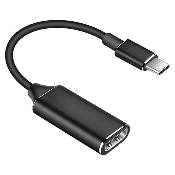 Type C til HD Multimedia Interface Adapter 4K 10Gbps USB 3.1 Type C til HD Multimedia Interface Kabel Sort 7.1in