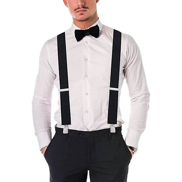 Fashion Justerbar X-formad Elastisk Hängslen - Heavy Duty (110cmx3.5cm)