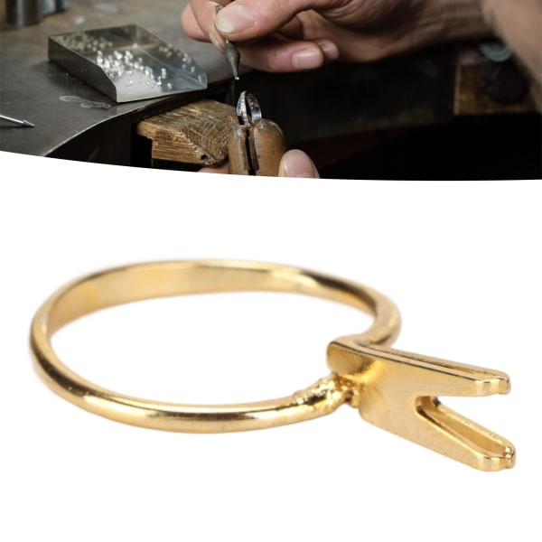 Ring Blank Support 4 Claw Form Visuellt stål Ring Spring Prong Tool för juvelerare Guld