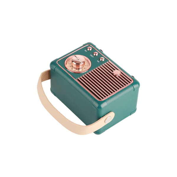 Retro Bluetooth-højttaler Gammeldags Klassisk Bærbar Mini Trådløs Højttaler til Udendørs Grøn