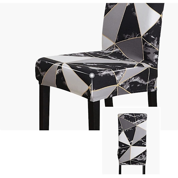 Set med 4 elastiska stolsöverdrag Universal stretch överdrag stolsöverdrag stretch för matrumsstol