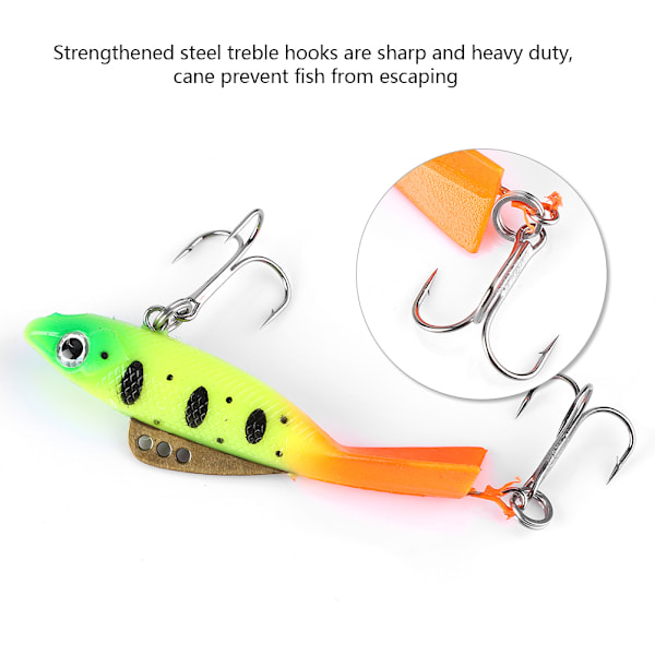 HENG JIA Vinter Isfiskeri Lokker Vibrationsagn Jig Hard Lure Tilbehør (H)