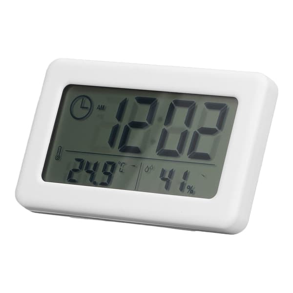 Digital klocka Enkel Mini Speciell Spegeldesign Bärbar Praktisk Vit Elektronisk Klocka
