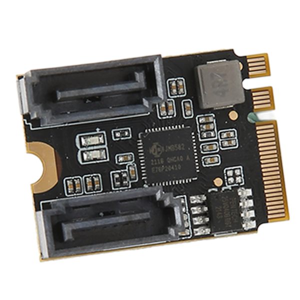 M.2 til 2 porte SATA3.0 6Gbps JMB582 Chip M.2 til 2 porte SATA3.0 udvidelseskort til computer til Windows