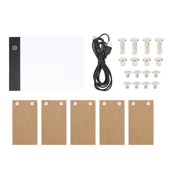 A5 LED-tegnebrettsett, ultratynn, bærbar, 9-tommers tegne- og maleverktøy for animasjonsbransjen (USB)