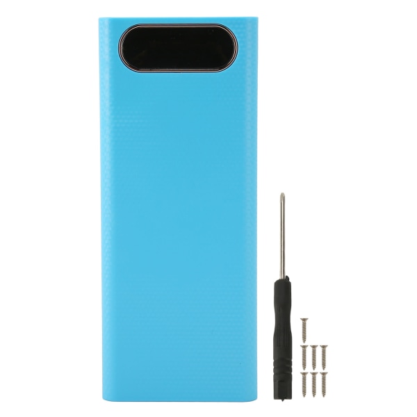 8x21700 batterilåda svetsfri power DIY batteriladdare case med LCD-skärm blå