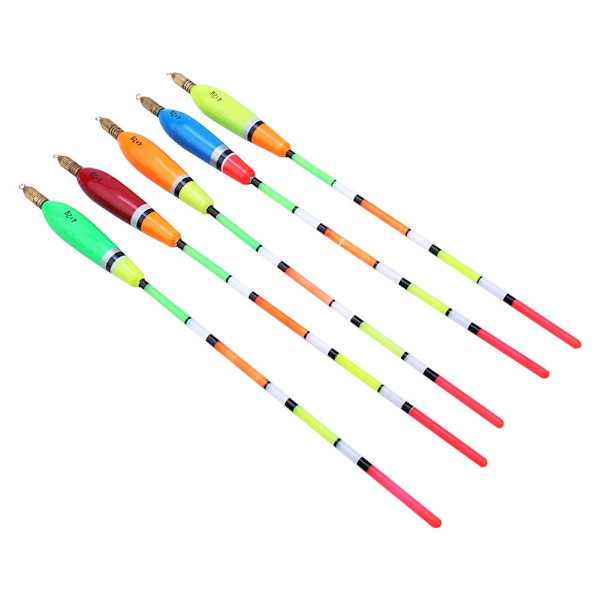 5 st Balsa träfiskeflöte Bobber Bite Indikator Fiskeutrustning (4+2g )