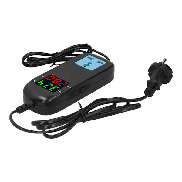 Elektronisk termostat temperaturregulator dobbelt LED-display med strømkabel til plantevæksthuse EU AC90V‑250V