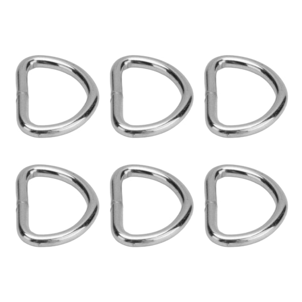 100 st D-ringar i järnmaterial, utsökt bred applikation, robusta och hållbara metall D-ringar för kläder, ryggsäck, väska, silver