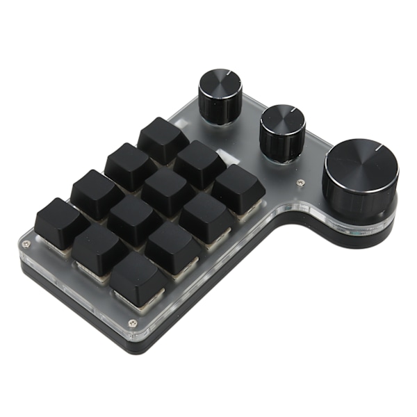 12-tangenters mekaniskt tangentbord Bluetooth USB-anslutning Mini bärbar programmerbar makro tangentbord med 3 knappar för kontor