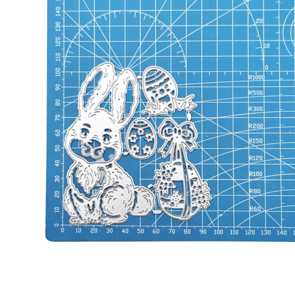 Prægningsform i kulstofstål til påskehare, skabeloner til scrapbooking, skærestensiler til gør-det-selv-album, stempler til papir og kort