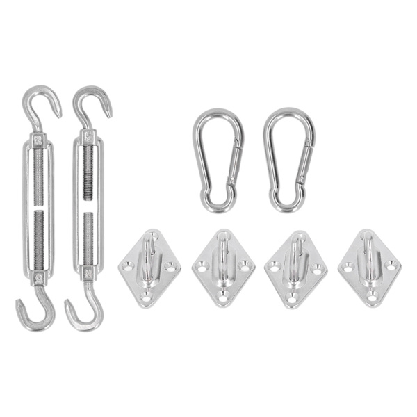 Solsejl Hardware Kit Baldakin Installation Spænde Sæt til Rektangel og Firkantet Markise 5mm