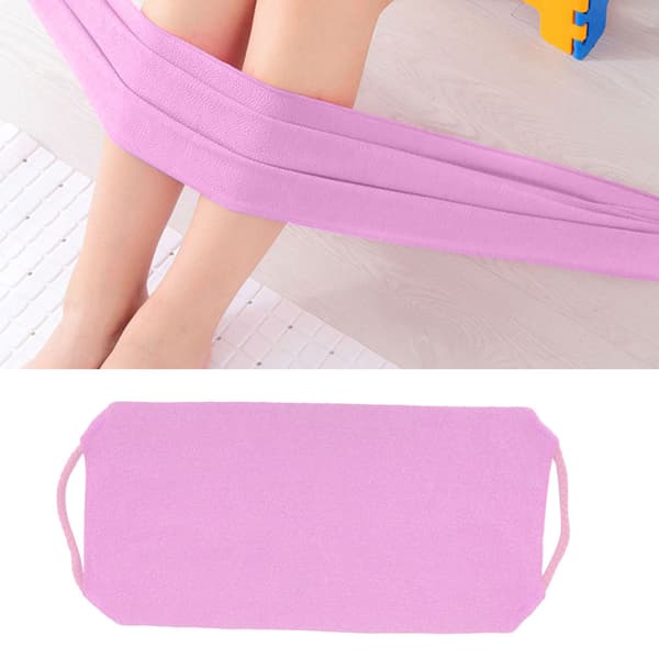 Eksfolierende gnidende vaskeklud elastisk brusebad kropsskrubbe rengøring massage badehåndklæde strop Pink