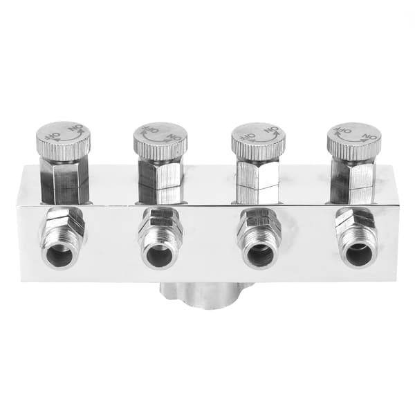 Multifunktionel Justerbar Aluminium Luftslange Splitter Airbrush Adapter Tilbehør #1