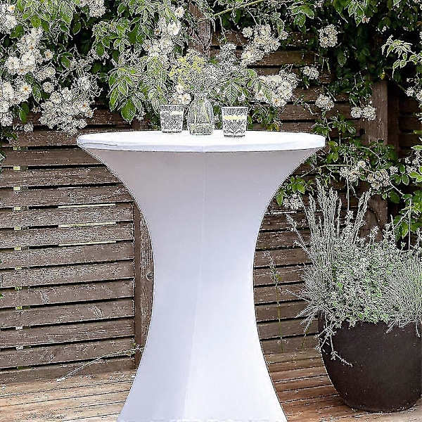 Fyrvägs Åtsittande Stretch Cocktail Runt Spandex Bordsöverdrag