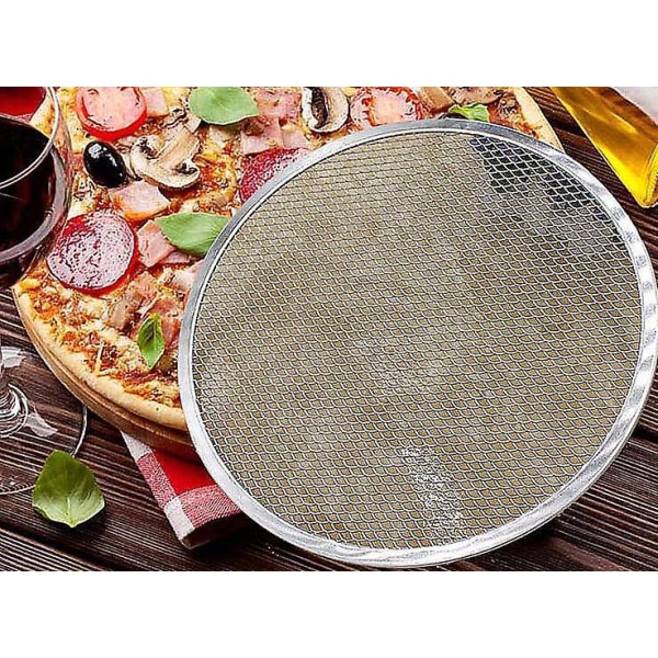 Sett med 2 pizzabrett i aluminium - 8 tommer og 10 tommer runde grill- og bakeverktøy