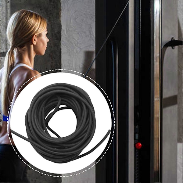 Gummislang Träningsband Katapult Dubbel Elastisk, Svart 10M-B14