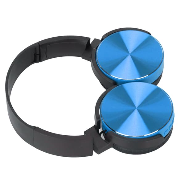450BT Bluetooth-headset Subwoofer Justerbart Multifunktionelt Trådløst Kort Gaming-headset til Spil Blå