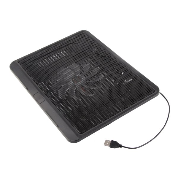 Bærbar kjøler Kjølepute Base Stor vifte USB-stativ for 14" eller under Notebook Black