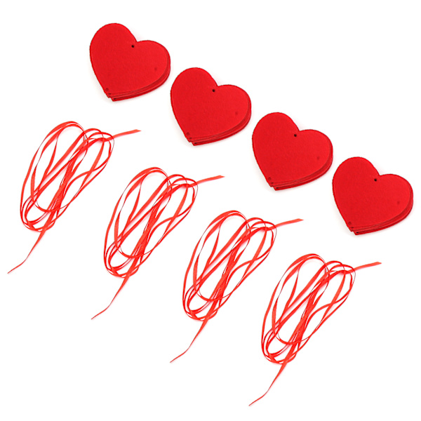 4 sæt guirlande hængende hjerter ornamenter Valentinsdag bryllupsfest håndværk dekoration