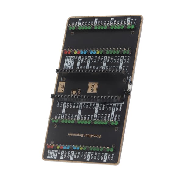 Ulkoinen laajennuskortti kaksoislaajennin Raspberry Pi Pico -liitännän kehitysmoduulille