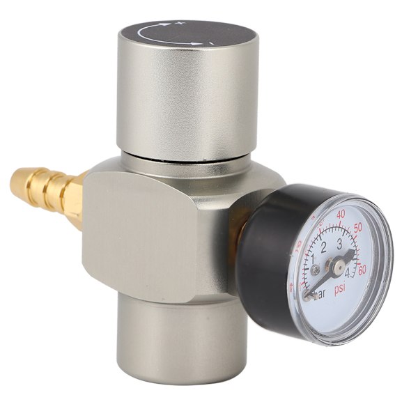 3/8in Quick Connector CO2 Mini Regulator Pressure Gauge for Soda Container Beer Keg