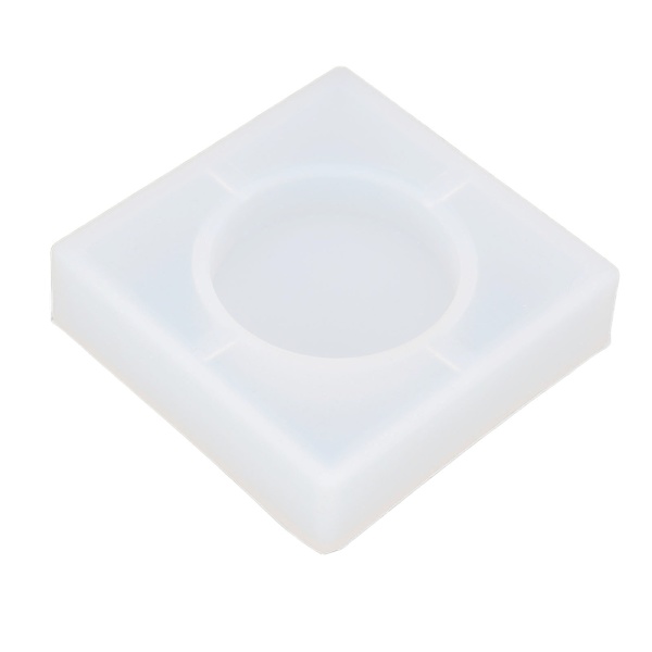 Ashtray Silikonform Tetragonum Multifunktionell Lätt att avforma Återanvändbar Smyckesförvaring Hartsformar för DIY-hantverk