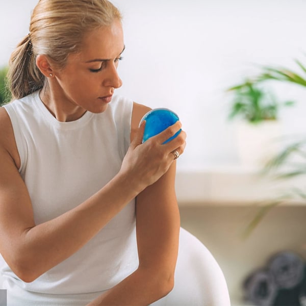 Genanvendelig Gel Ice Pack Sæt - 8 Pak, Varmt & Koldt Kompres til Øjne, Øjenmaske til Beskyttelse og Afslapning, Rundt Blåt Design, Lille Størrelse, Øjen Spa