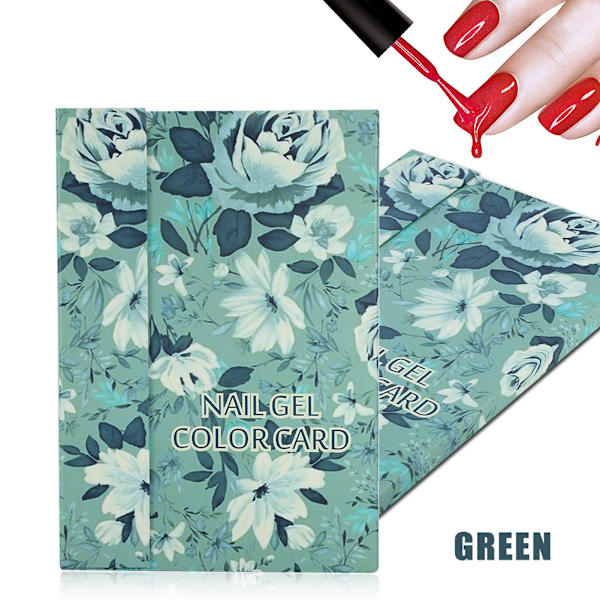 Ammattimainen 180 väriä Nail Art Lakka Väri Display Book Manikyyri työkalut Vihreä