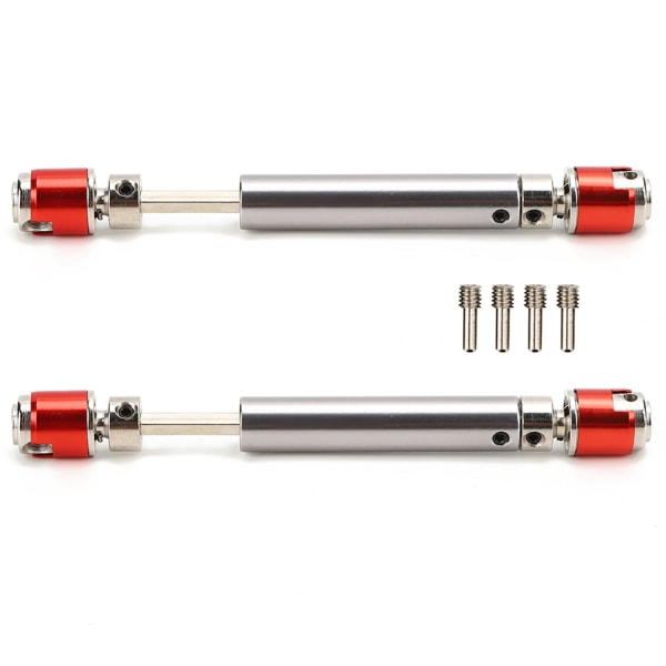 2 stk. metalltransmisjonsdrivaksel passer til Axial SCX10 D90 1/10 RC Crawler Mini Bildeler