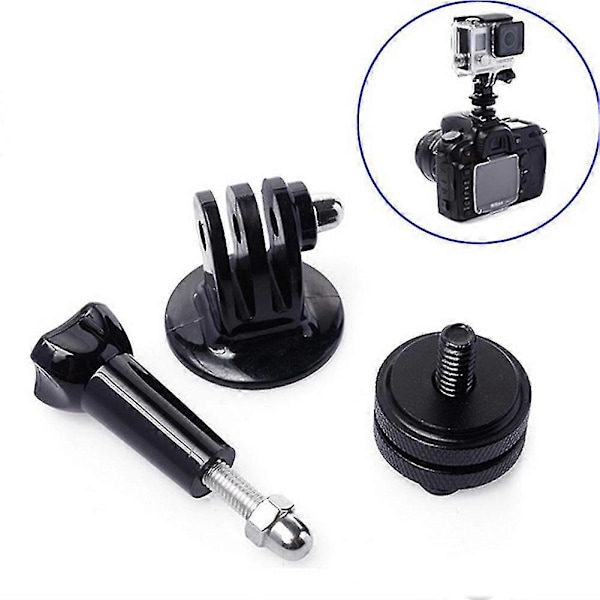 1/4' Hot Shoe Adapter + Tripodfeste + Skrue For Gopro Hero 2 3 3+ Dslr Kameraer Zekai