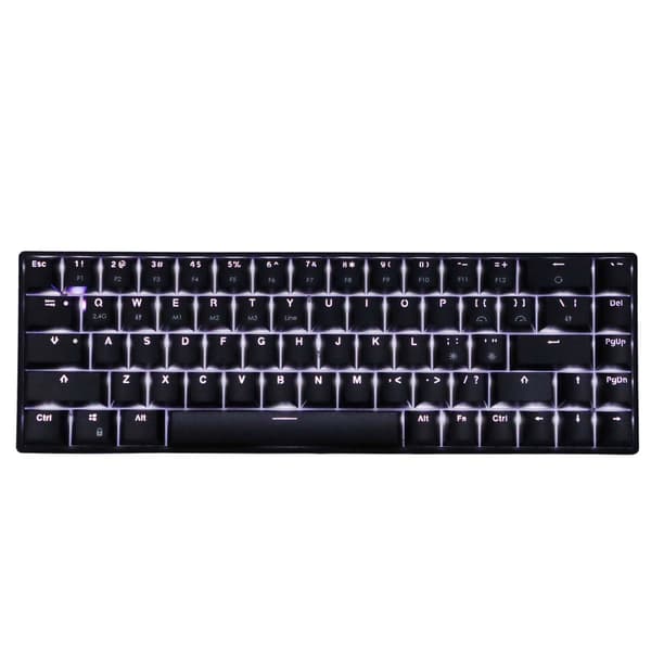 Tastatur 68 Taster Hvidt Lys Tre Tilstande Sort Mekanisk Tastatur til Windows til HarmonyOS til Android til IOS Sort Switch