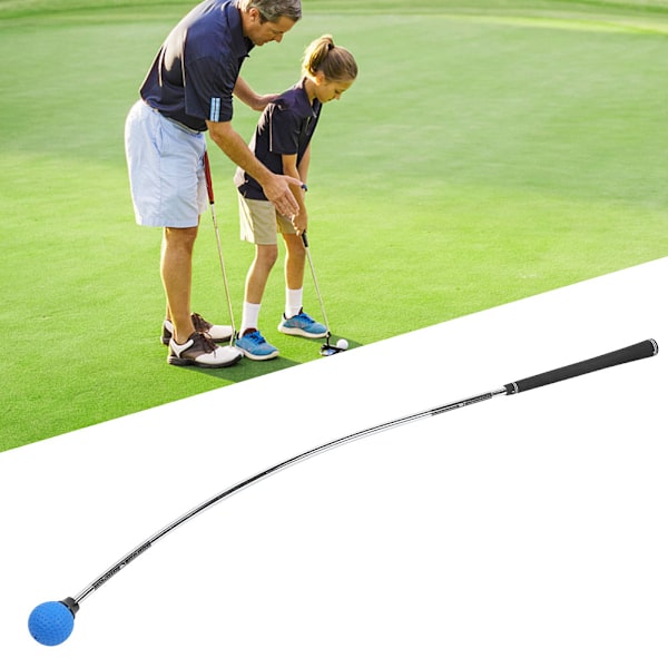 A363 Golf Curves Swing Practice Stick Rubber Trainer Sports Training Equipments Blå
