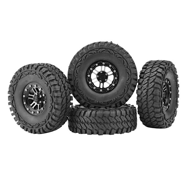 4 st/set 1:10 Crawler-däck Gummidäck Metallnav RC-tillbehör Fjärrkontroll Bildel
