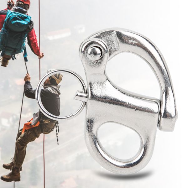 Fjellklatringssjakkel 316 rustfritt stål fast hurtigutløser snapkrok50MM