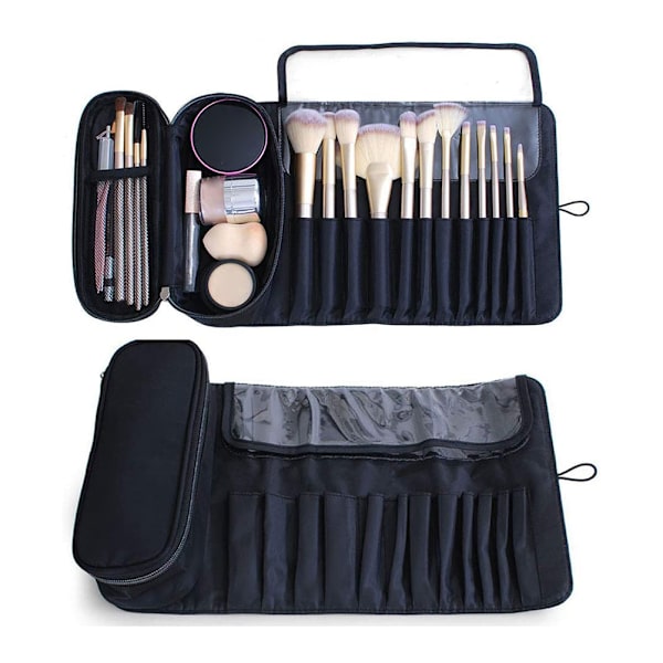 Ammattimaiset meikkisiveltimet Organizer Makeup Artist Cosmetic Case Matkasivellintelineen Rollable Case