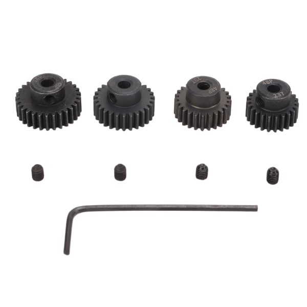 4st RC Motor Pinjong Gear 48P 23T 25T 27T 29T Rostbeständig metall 48P Pinjong Gear Set för 1/10 RC 3.175mm motor