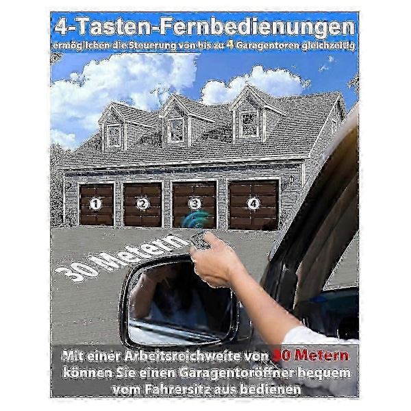 Autotallin oven kaukosäädin, kiinteä koodi, kopioitava 26,995 MHz HSM4 HS4 HSE4