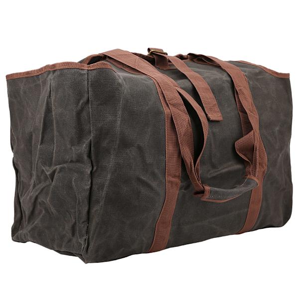 Høykapasitets vanntett vokset vedkubbe bærer logging tote bag peis tilbehør
