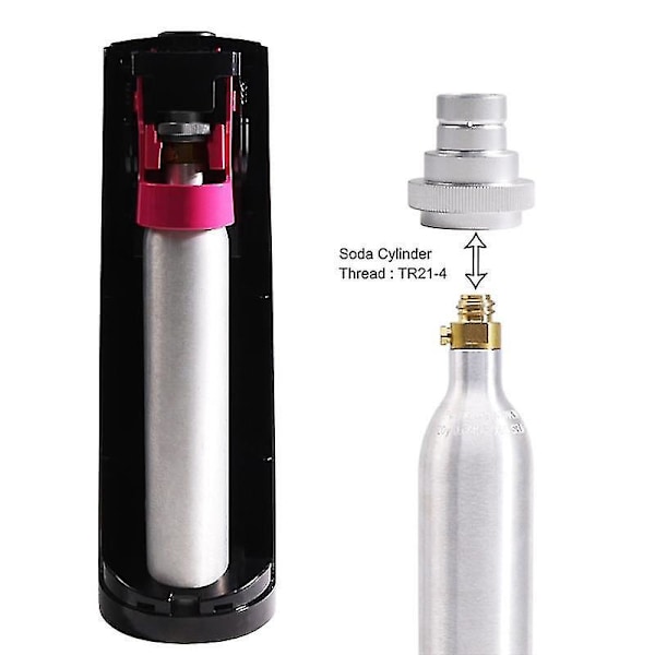 Hurtigadapter for CO2 Soda Water Duo, Tankbeholderkonvertering for Sodamaskin Sølv-B7