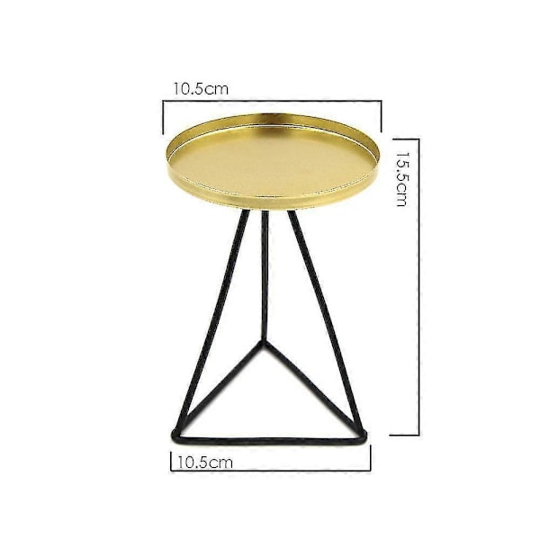 Triangel Jern Lysestake Gull Borddekor Lysestake Metall Geometriske Lysestaker Telys Lys Gull Lysestaker Gullkant