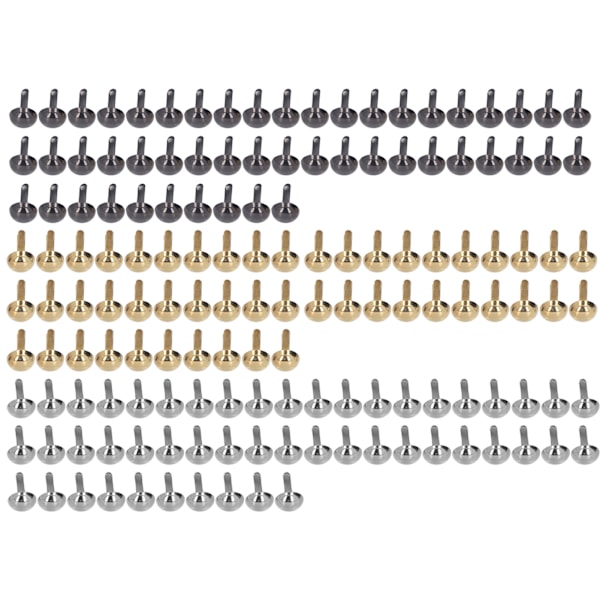 150 kpl pyöreäpäisiä nauloja 12 mm Kestävä metalli Galvanoitu väri Laajalti käytetty kupolipäiset naulapyssyt laukkuun Vaatteet DIY