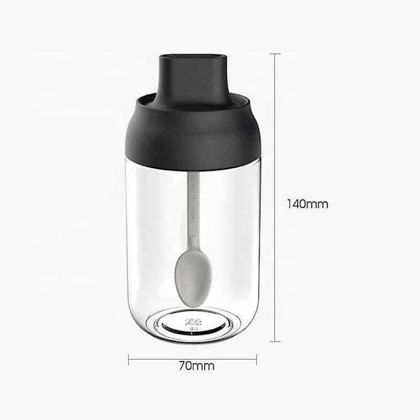 Glasburkar för Kryddor - 3-pack, Fuktsäkra, Tät Lagring, med Sked, för Kökskryddor