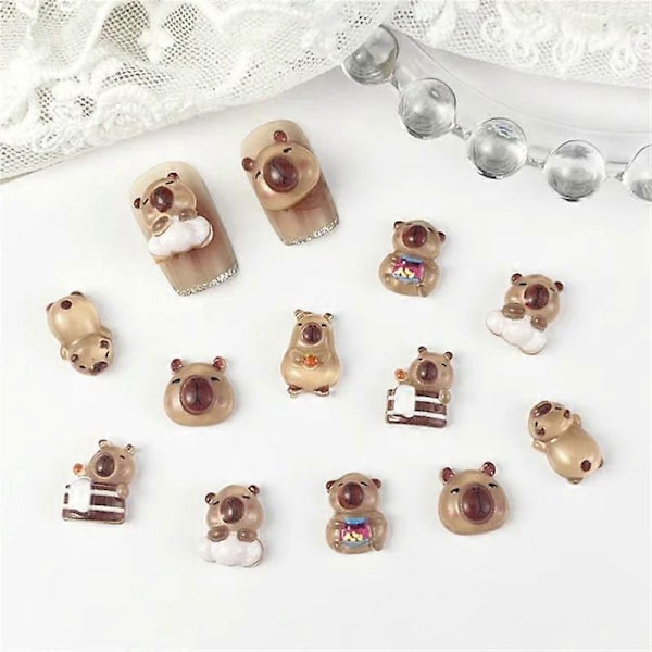 20 kpl Suloisia Delfiini Akvaattisia Kynsitaidehartsi Kawaii Cabochon Kynsikoristeisiin DIY Manikyyri Tarvikkeet 20kpl WSP-015-20